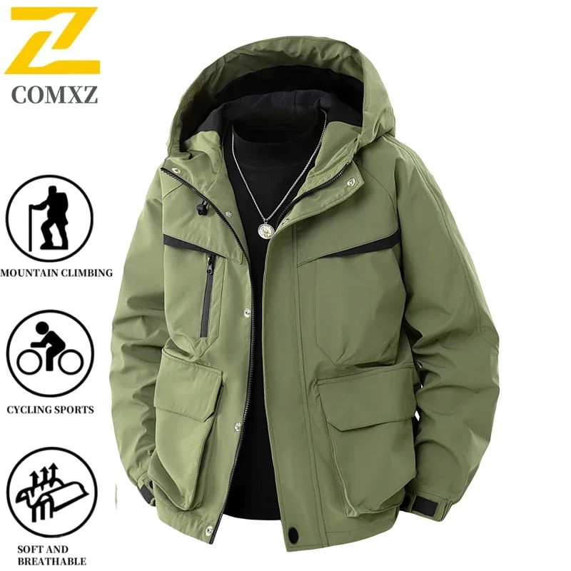 Athleisure Jacket Men's Autumn American Style Retro Waterproof Multi-Pocket Work Windbreaker Outdoor Sports Riding Hooded Coat
Athleisure Jacket Men's Autumn American Style Retro Waterproof Multi-Pocket Work Windbreaker Outdoor Sports Riding Hooded Coat