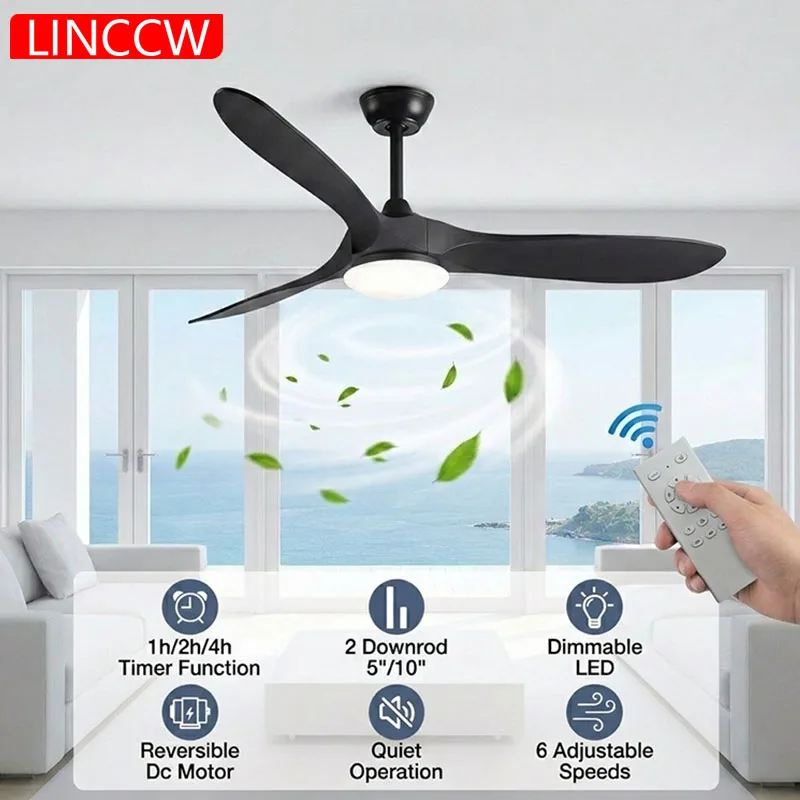 52 Inch Minimalist Ceiling Fan With Remote Control 6 Speed High Wind Power Fan Living Room Bedroom Ceiling Fan Light
52 Inch Minimalist Ceiling Fan With Remote Control 6 Speed High Wind Power Fan Living Room Bedroom Ceiling Fan Light