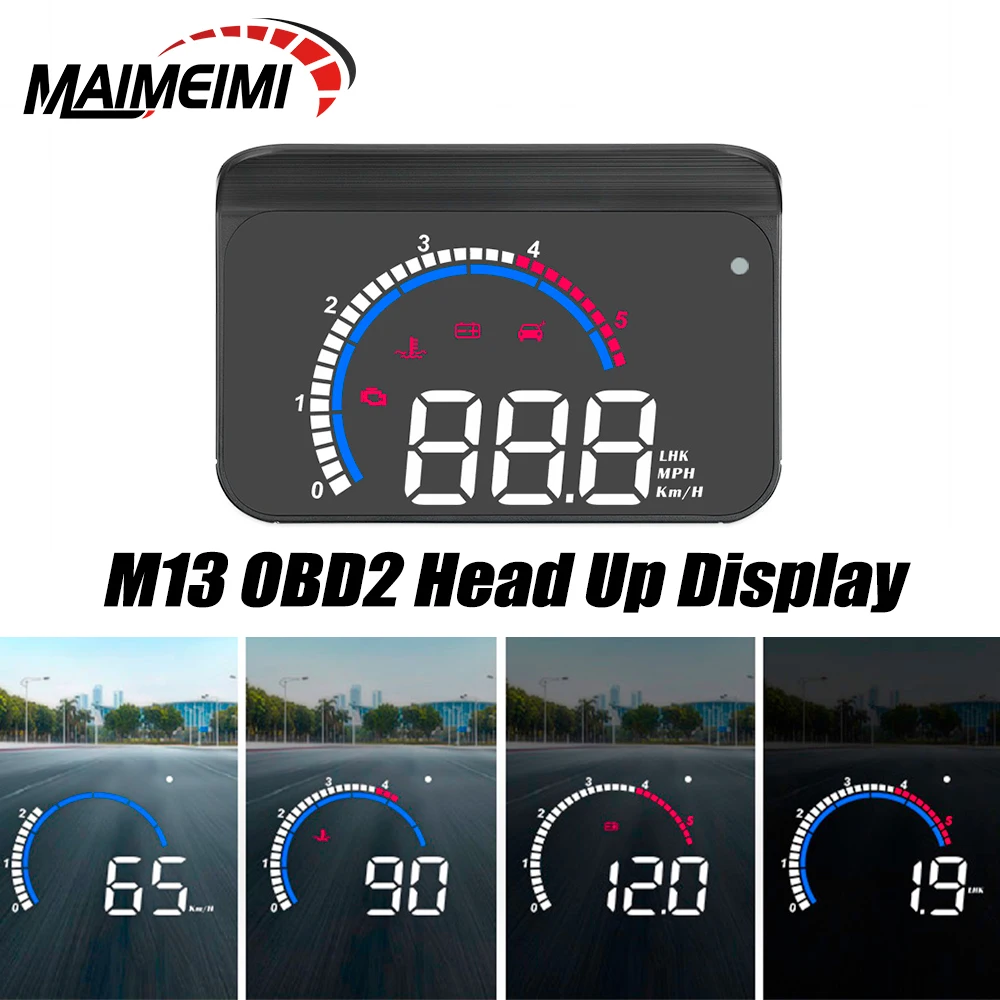 M13 OBD2 Head Up Display Windshield Projector Digital GPS Speedometer RPM Water Temp Voltage Compass Speed Meter Car HUD
M13 OBD2 Head Up Display Windshield Projector Digital GPS Speedometer RPM Water Temp Voltage Compass Speed Meter Car HUD