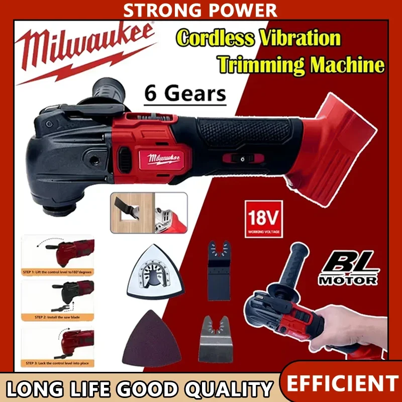 Milwaukee 18V Electric Oscillating MultiFunction Tool Cordless Vibration Trimmer Cutting Saw 6-Gears Power Tool Battery Included
Milwaukee 18V Electric Oscillating MultiFunction Tool Cordless Vibration Trimmer Cutting Saw 6-Gears Power Tool Battery Included