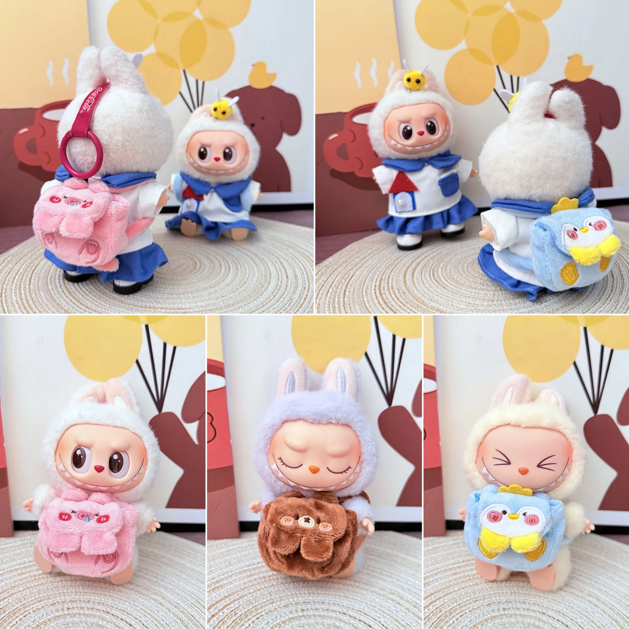 Clothes For Labubu Student Skirt Suit Penguin Pink Pig Brown Bear Backpack 1-3 Gen Colorful Plush Doll Outfit
Clothes For Labubu Student Skirt Suit Penguin Pink Pig Brown Bear Backpack 1-3 Gen Colorful Plush Doll Outfit