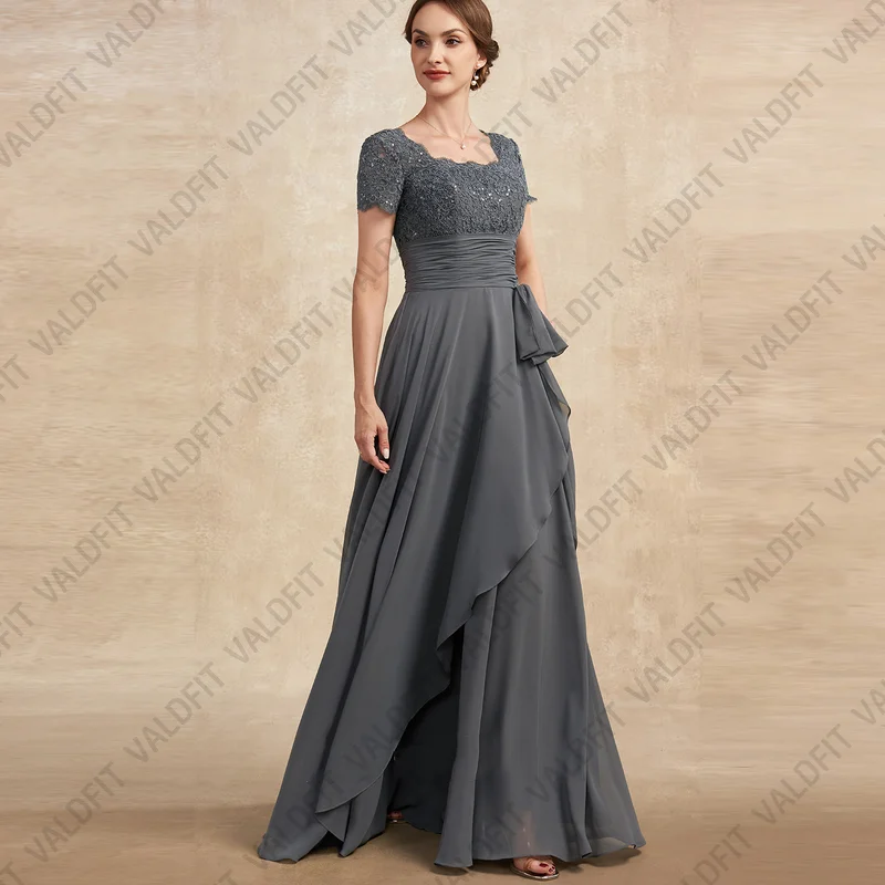 Customized Long Grey Chiffon Mother of the Bride Dresses Cap Sleeves A Line Wedding Party Guest Evening Prom Gowns
Customized Long Grey Chiffon Mother of the Bride Dresses Cap Sleeves A Line Wedding Party Guest Evening Prom Gowns