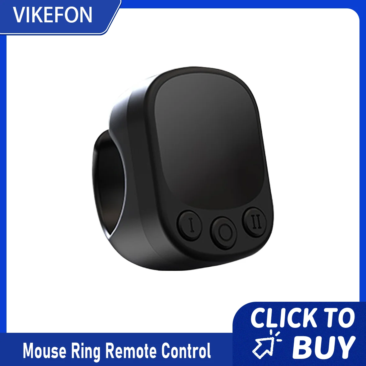 Mouse Ring Remote Control with Touchpad Smart Automatic Screen Clicker Device Continuous Clicker Scrolling Ring Remote Control S