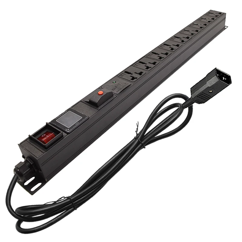 Rack Mount PDU Power Strip 3000W Overload Surge Protection 9AC 16A Socket Voltmeter Ammeter Power Meter 2Meter Cord
Rack Mount PDU Power Strip 3000W Overload Surge Protection 9AC 16A Socket Voltmeter Ammeter Power Meter 2Meter Cord