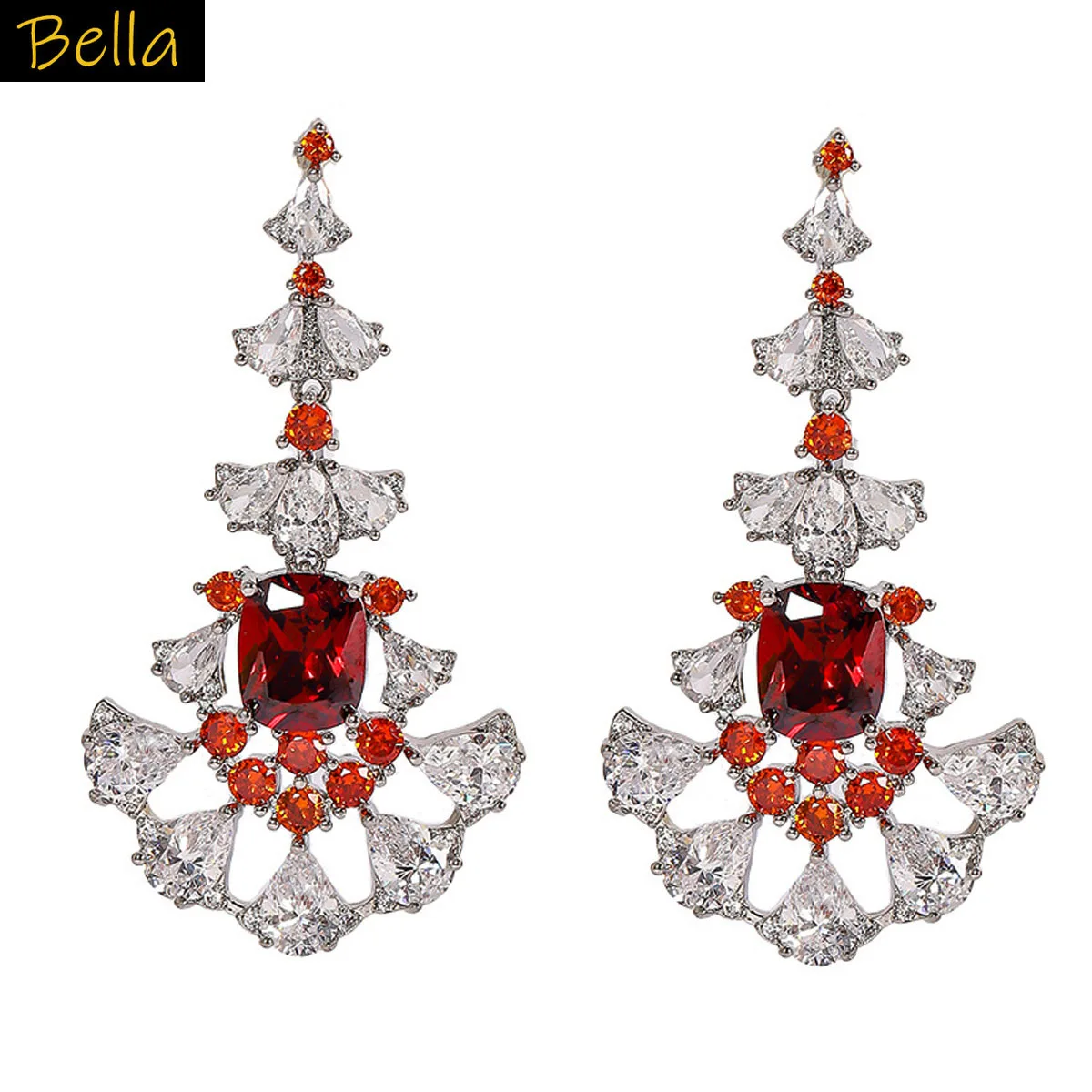 trendy yellow red fan shaped earrings waterdrop pendant zircon copper jewelry earrings for women evening party female gift
trendy yellow red fan shaped earrings waterdrop pendant zircon copper jewelry earrings for women evening party female gift