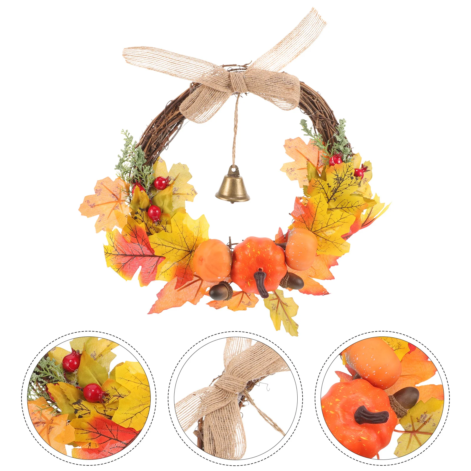 Door Hanging The Bell Christmas Garland Front Wreath Maple Leaf Rattan Thanksgiving Pendant
Door Hanging The Bell Christmas Garland Front Wreath Maple Leaf Rattan Thanksgiving Pendant