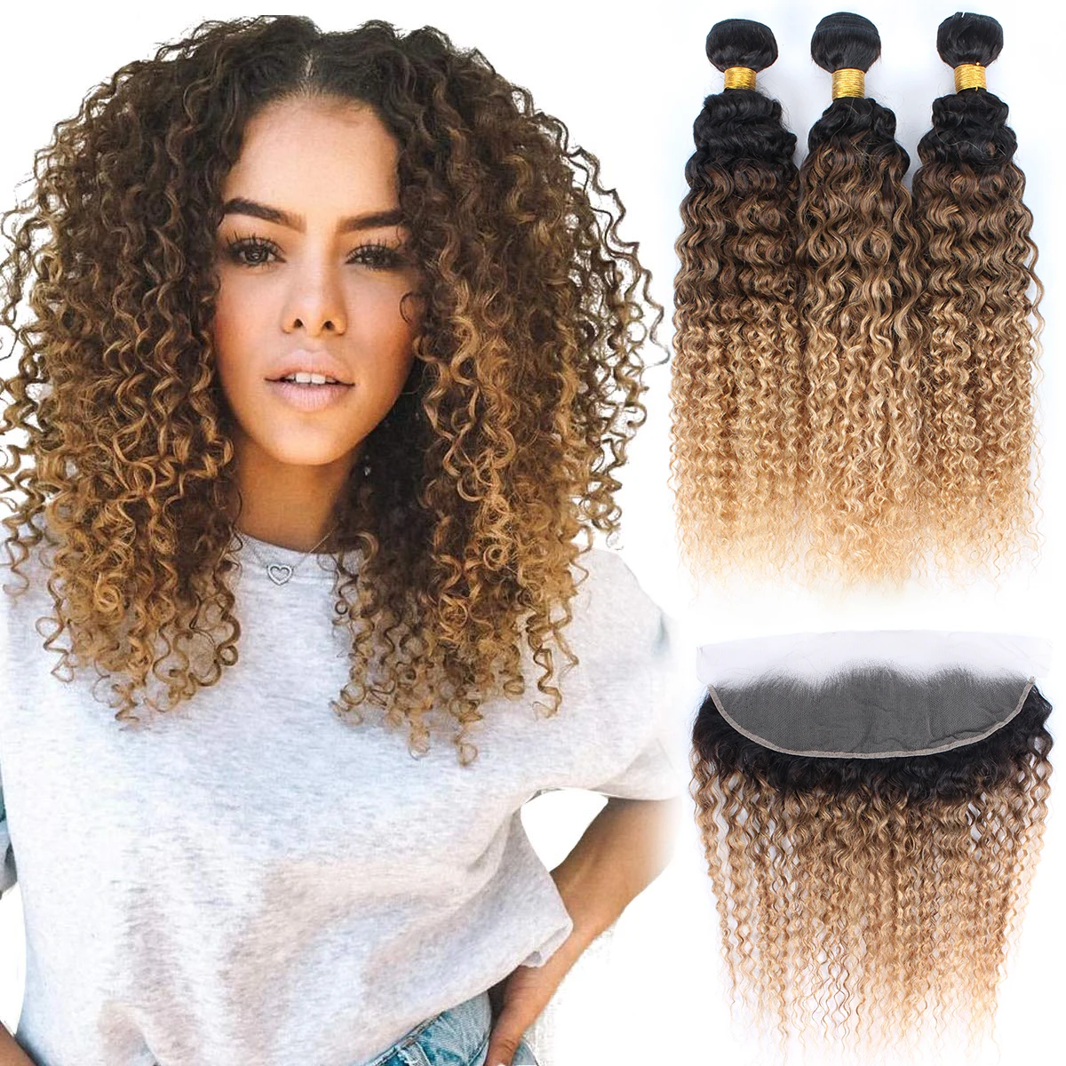Bundles With Frontal Curly Wave Human Hair Extensions Ombre Brazilian Human Hair Weave Bundles With Closure Blonde Brown Remy
Bundles With Frontal Curly Wave Human Hair Extensions Ombre Brazilian Human Hair Weave Bundles With Closure Blonde Brown Remy