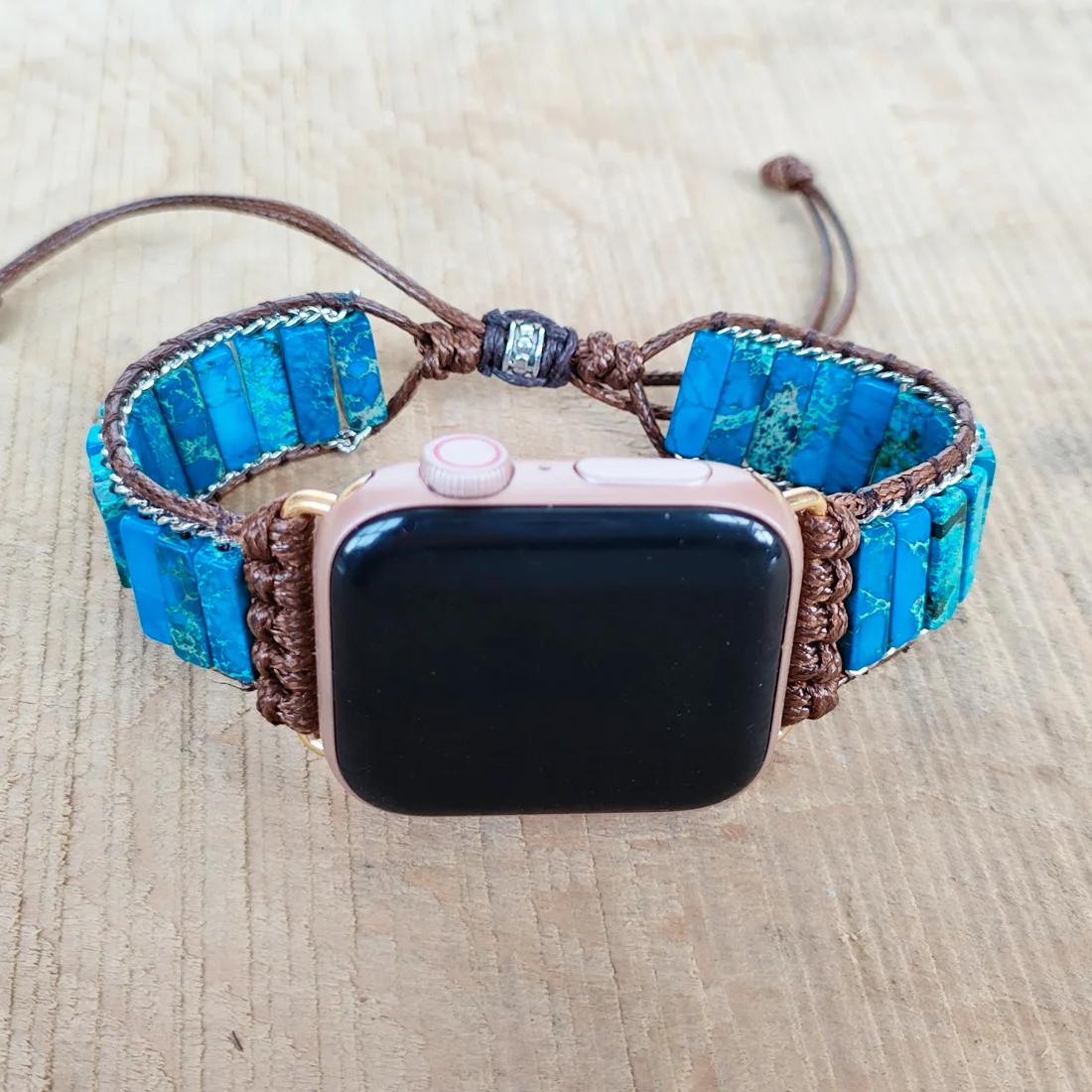 Blue Imperial Jasper Watch Strap Sediment Jasper Apple Watch Band Bracelet for Women Men Boho Iwatch Watchband Accessories 40mm
Blue Imperial Jasper Watch Strap Sediment Jasper Apple Watch Band Bracelet for Women Men Boho Iwatch Watchband Accessories 40mm