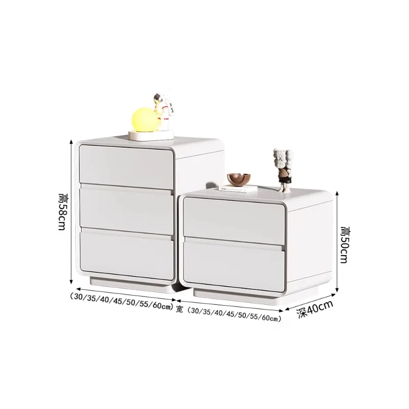 Cream wind lacquered solid wood bedside table Modern Italian light luxury bedside three-pump three-bucket cabinet
Cream wind lacquered solid wood bedside table Modern Italian light luxury bedside three-pump three-bucket cabinet
