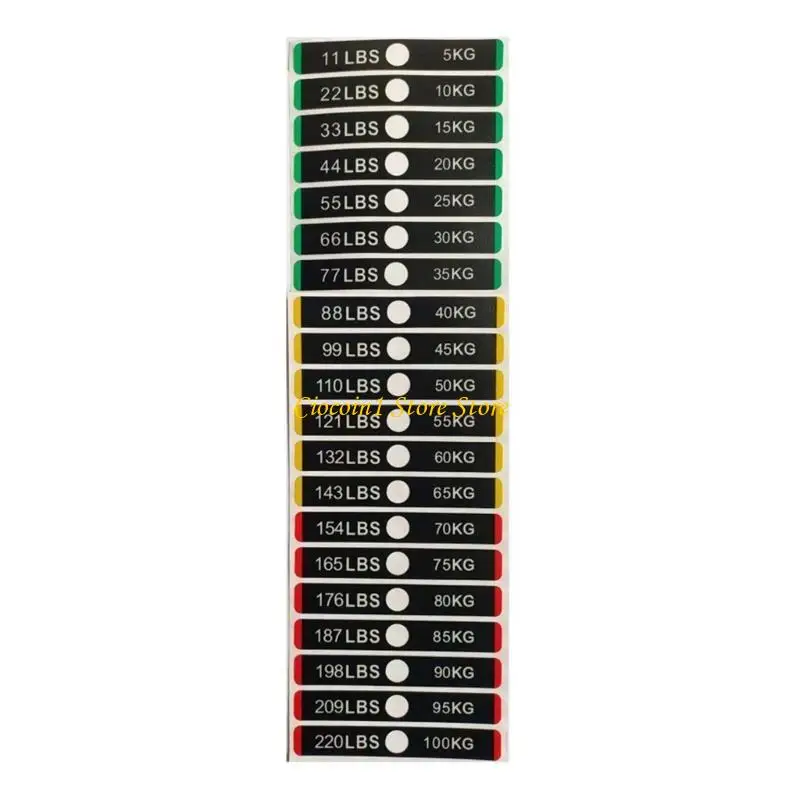 A3PC Gym Equipment Weight Label Sticker Water Resistant Removable Weight Label for Equipment Weight Identification Management
A3PC Gym Equipment Weight Label Sticker Water Resistant Removable Weight Label for Equipment Weight Identification Management