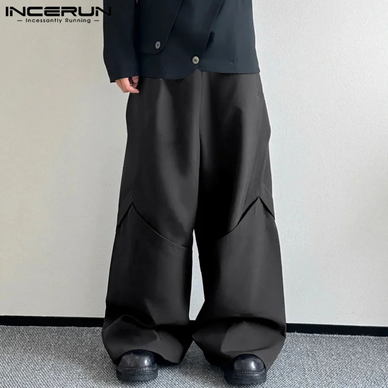 2024 осенние длинные брюки INCERUN, повседневные однотонные мужские Брюки с карманами и эластичным поясом, модные штаны в Корейском стиле, свободные винтажные стильные брюки
2024 осенние длинные брюки INCERUN, повседневные однотонные мужские Брюки с карманами и эластичным поясом, модные штаны в Корейском стиле, свободные винтажные стильные брюки