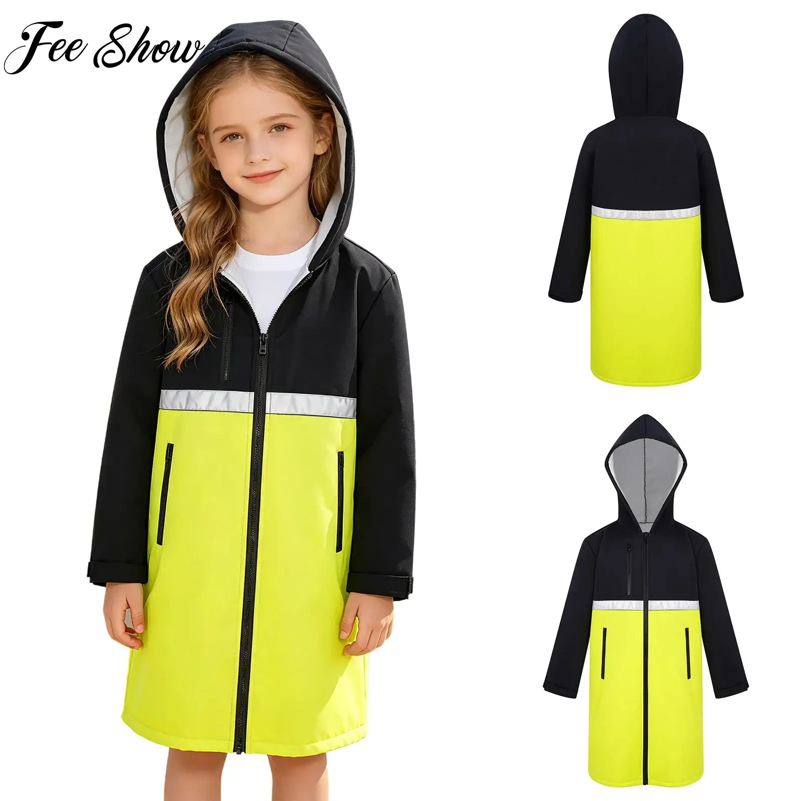 Unisex Kids Boys Girls Hooded Changing Robe Reflective Strips Zipper Fleece Lining with Pockets Swimming Surfing Water Sports
Unisex Kids Boys Girls Hooded Changing Robe Reflective Strips Zipper Fleece Lining with Pockets Swimming Surfing Water Sports