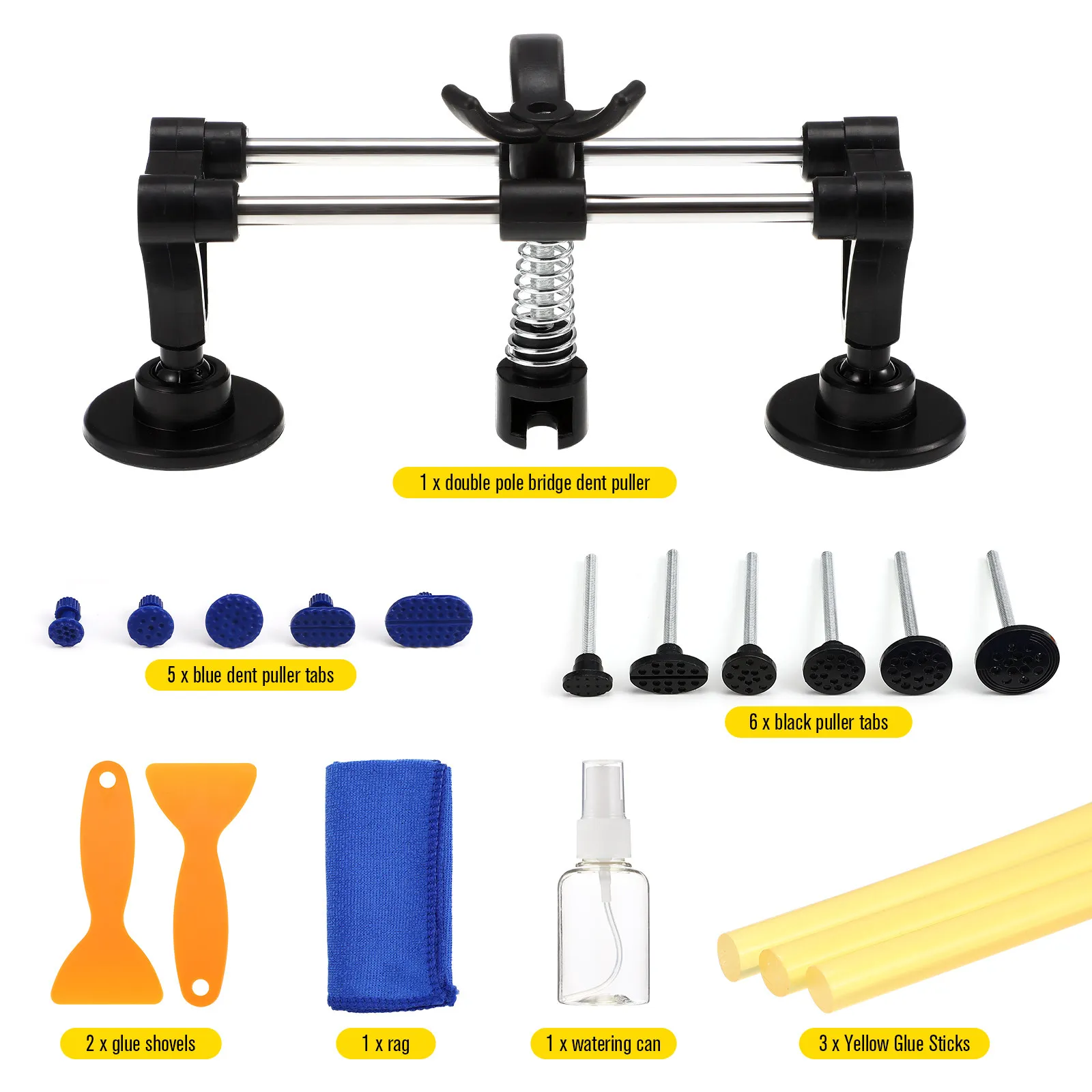 Sheet Metal Repair Tool Double Pole Bridge Dent Puller Kit for Car Appliance Metal Surface Dent Removal Powerful Lever Design
Sheet Metal Repair Tool Double Pole Bridge Dent Puller Kit for Car Appliance Metal Surface Dent Removal Powerful Lever Design