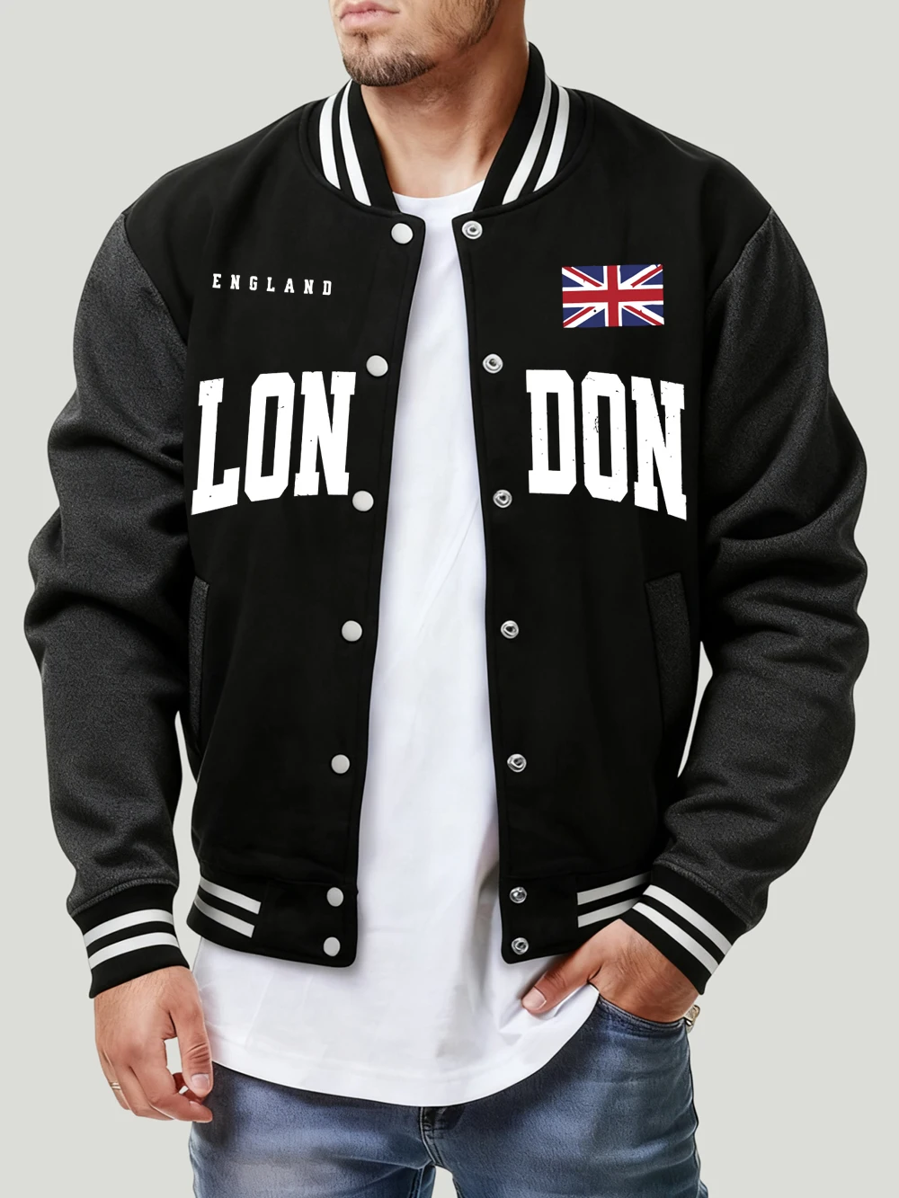 London England Printing Jackets Mens Autumn Comfortable Baseball Jersey Basics Pocket Fleece Warm Coats Loose Casual Clothes
London England Printing Jackets Mens Autumn Comfortable Baseball Jersey Basics Pocket Fleece Warm Coats Loose Casual Clothes
