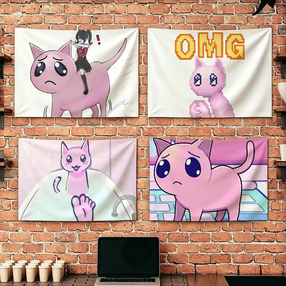 P-chan Cat Game Needy Streamer Flags Suitable For Party Club Outdoor Interior Wall Decoration Banner Fans Gift
P-chan Cat Game Needy Streamer Flags Suitable For Party Club Outdoor Interior Wall Decoration Banner Fans Gift
