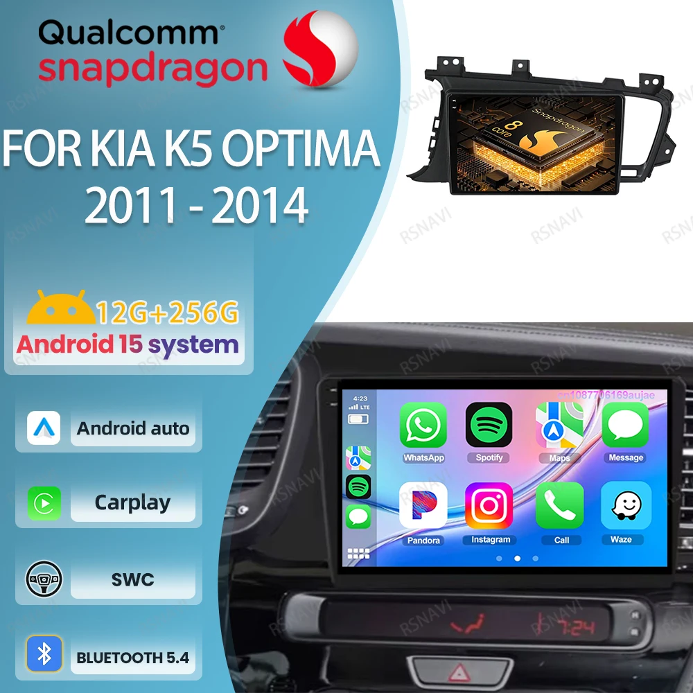 Автомобильный радиоприемник Android 15 для Kia K5 Optima 2011-2014 Viedo Player 4G LTE BT Navigation QLED 5G WIFI Qualcomm GPS головное устройство стерео
Автомобильный радиоприемник Android 15 для Kia K5 Optima 2011-2014 Viedo Player 4G LTE BT Navigation QLED 5G WIFI Qualcomm GPS головное устройство стерео
