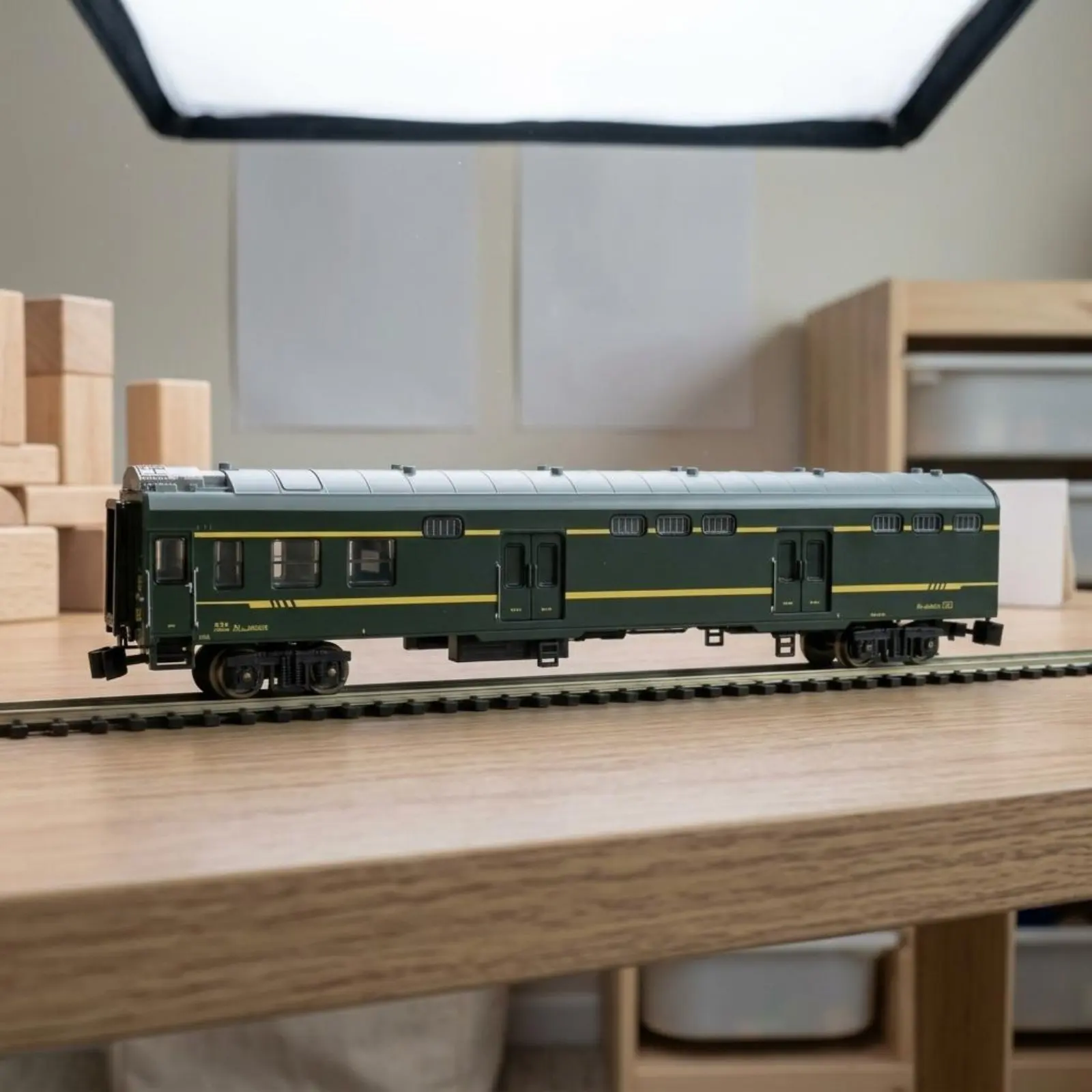 Illuminated Baggage Railcar Model Interior Light Baggage Railcar Model Rolling Window Box for Display Shelf
Illuminated Baggage Railcar Model Interior Light Baggage Railcar Model Rolling Window Box for Display Shelf