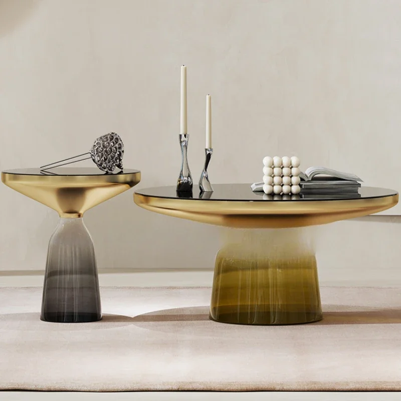 Light Luxury Tempered Glass Tea Table Combination Side Table Minimalist Creative round Coffee Table Small Coffee Table
Light Luxury Tempered Glass Tea Table Combination Side Table Minimalist Creative round Coffee Table Small Coffee Table