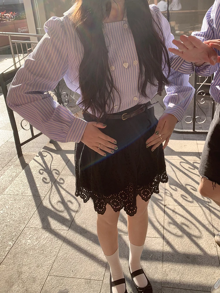 Корейская юбка с вырезами и цветочным узором, больших размеров, женская, с высокой талией, А-силуэт, повседневная, весна-лето, модная
Корейская юбка с вырезами и цветочным узором, больших размеров, женская, с высокой талией, А-силуэт, повседневная, весна-лето, модная