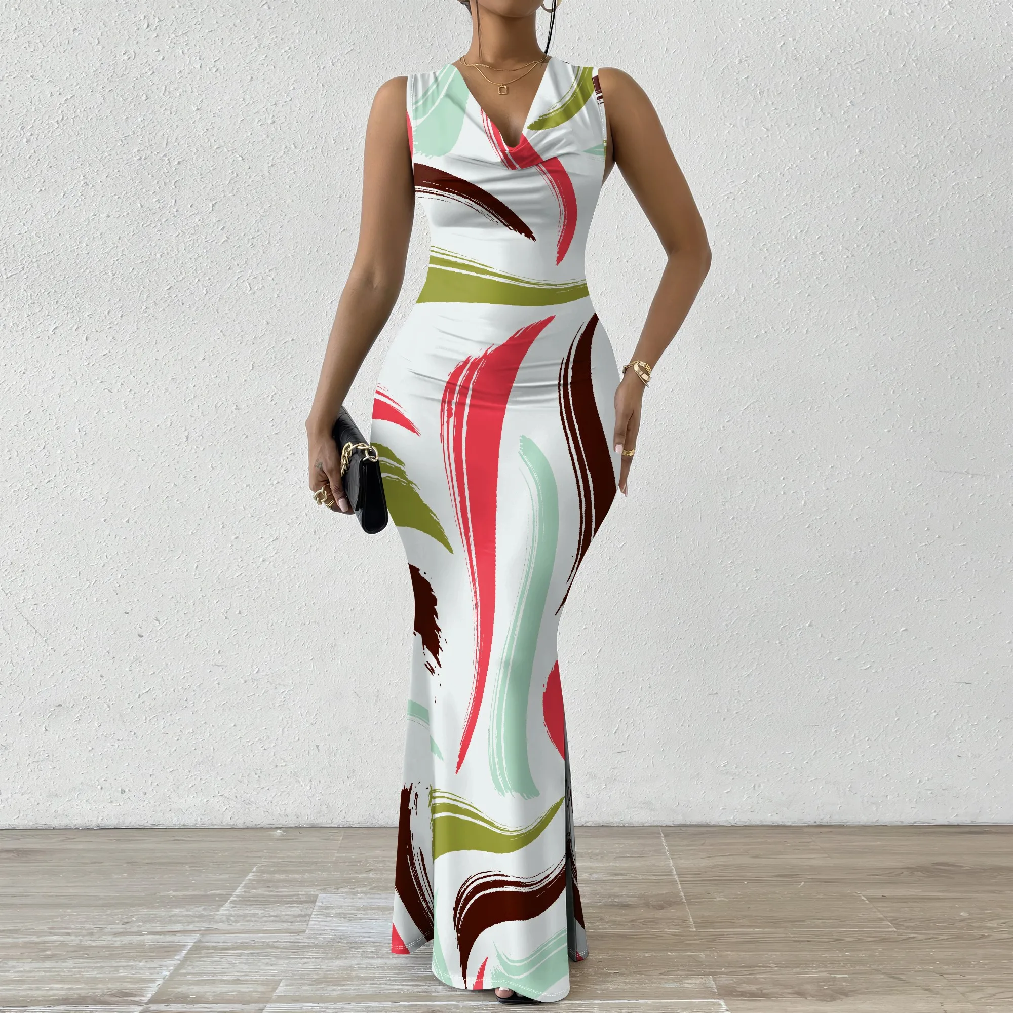Womens Sexy Casual Dresses Colorful Geometric Off-Shoulder Maxi Dress Artistic Party Evening Resortwear Swing Neck Dress
Womens Sexy Casual Dresses Colorful Geometric Off-Shoulder Maxi Dress Artistic Party Evening Resortwear Swing Neck Dress