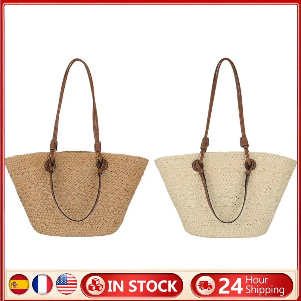 Women Woven Tote Bag Fashion Shoulder Bag Large Capacity Summer Beach Bags Stylish Weaving Bag Chic Hobo Bag for Outdoor Travel
Women Woven Tote Bag Fashion Shoulder Bag Large Capacity Summer Beach Bags Stylish Weaving Bag Chic Hobo Bag for Outdoor Travel