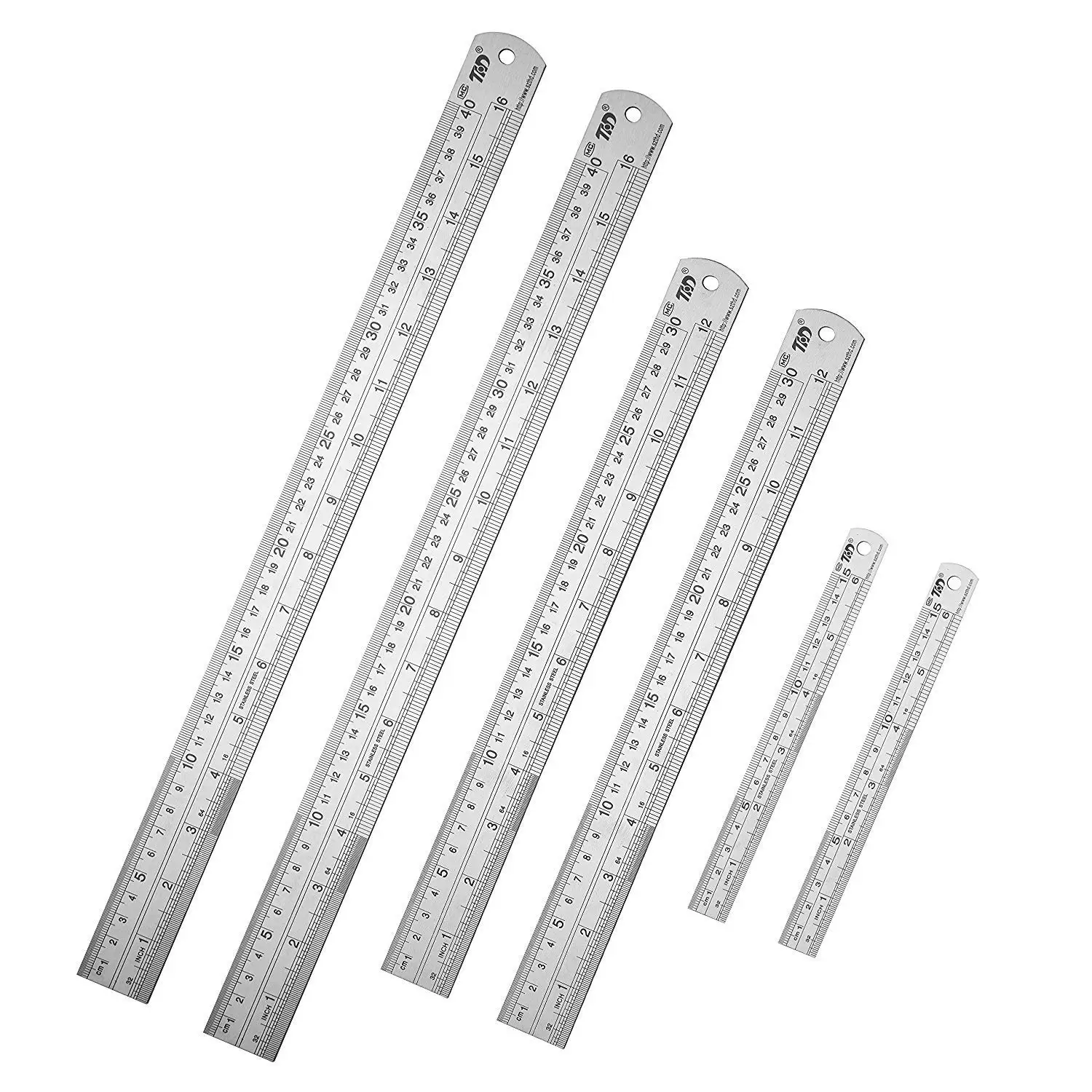 Stainless Steel Ruler Set 6 Pack with 6 12 16 Inch for School Office Measuring Tool
Stainless Steel Ruler Set 6 Pack with 6 12 16 Inch for School Office Measuring Tool