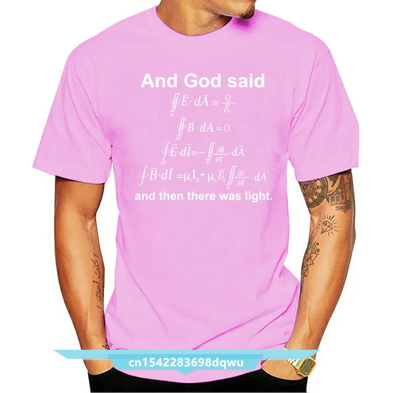 Design Shirts God Said Maxwell Equations And Then There Was Light Men's Premium O-Neck Short-Sleeve Tee Shirt
Design Shirts God Said Maxwell Equations And Then There Was Light Men's Premium O-Neck Short-Sleeve Tee Shirt