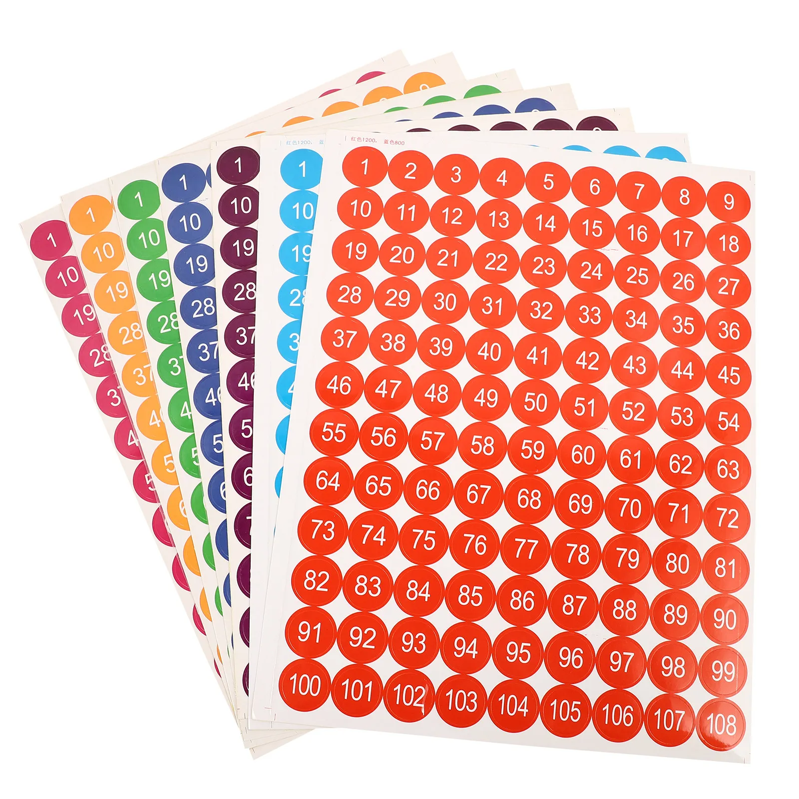 7 Sheets Round Paper Number Stickers 1-108 Self-Adhesive Removable Serial Labels for Party Gifts Candy Decoration Home Office
7 Sheets Round Paper Number Stickers 1-108 Self-Adhesive Removable Serial Labels for Party Gifts Candy Decoration Home Office