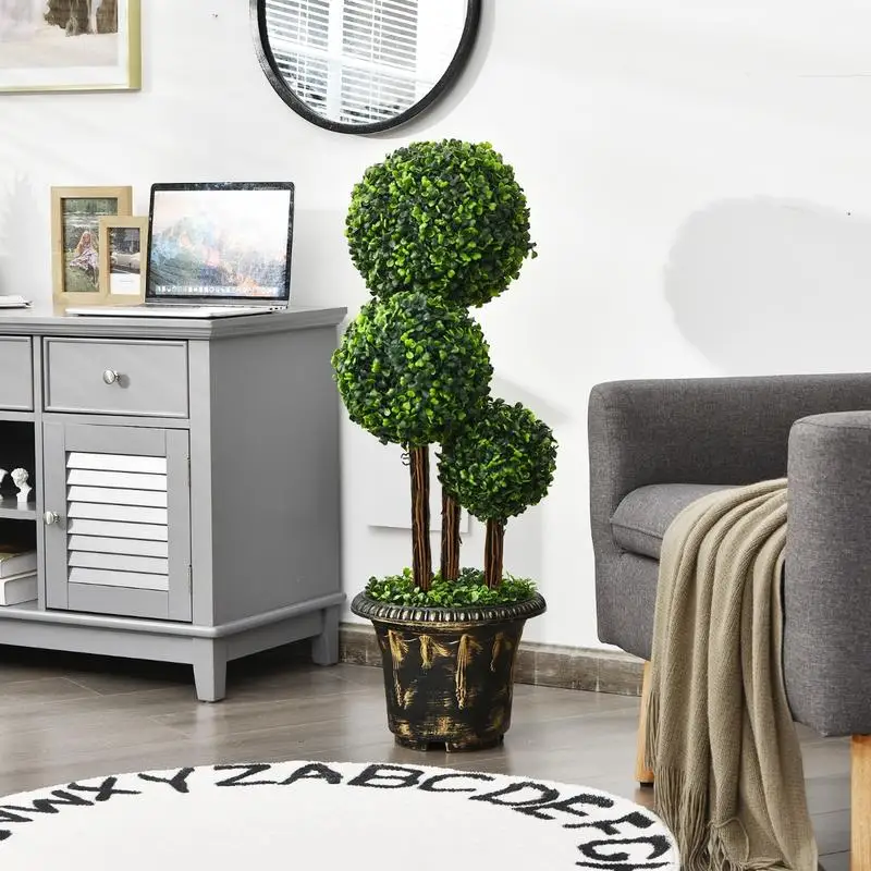 36-Inch Artificial Topiary Triple Ball Tree for Indoor and Outdoor
36-Inch Artificial Topiary Triple Ball Tree for Indoor and Outdoor