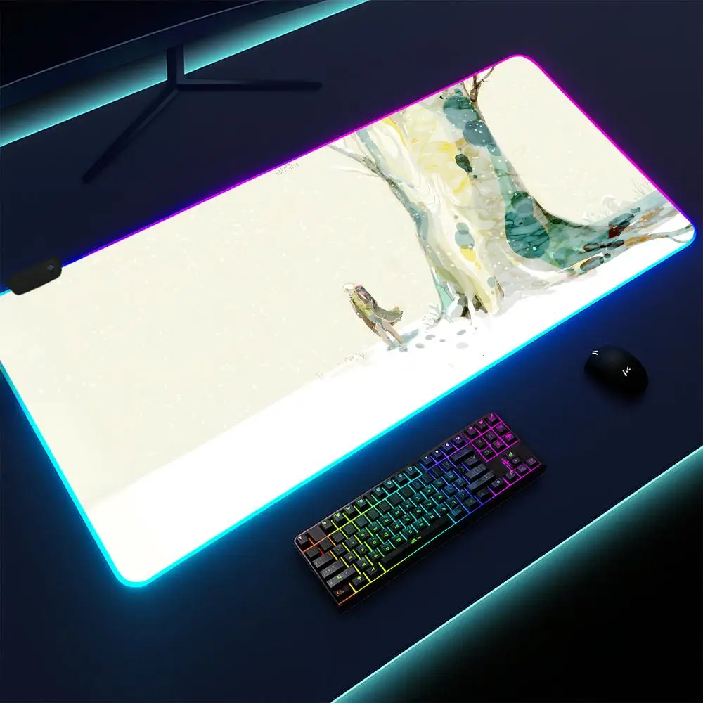 Mushishi Mouse Pad Gaming mat, LED lighted, non-slip base, waterproof, large deskpad, soft surface
Mushishi Mouse Pad Gaming mat, LED lighted, non-slip base, waterproof, large deskpad, soft surface