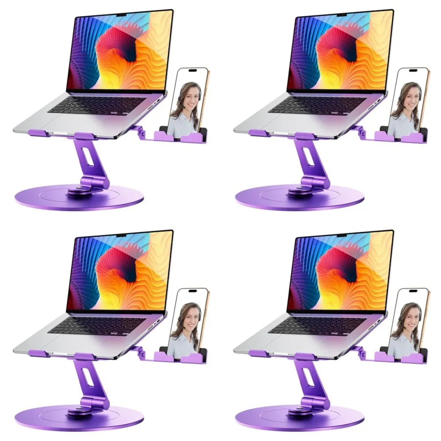 Laptop Stand with Phone Holder, Adjustable Laptop Stand with Base, Aluminum Computer Mount Holder, Ergonomics Lectern Stand, Fits MacBook, up to 17.3" All Notebooks Purple
Laptop Stand with Phone Holder, Adjustable Laptop Stand with Base, Aluminum Computer Mount Holder, Ergonomics Lectern Stand, Fits MacBook, up to 17.3" All Notebooks Purple
