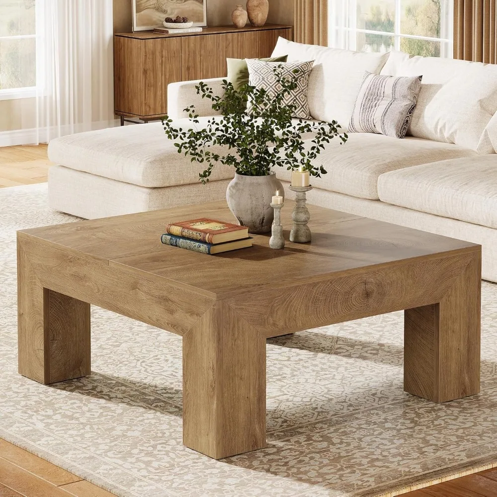 Square Coffee Table for Living Room, 39.4-Inch Farmhouse Center Cocktail Table
Square Coffee Table for Living Room, 39.4-Inch Farmhouse Center Cocktail Table