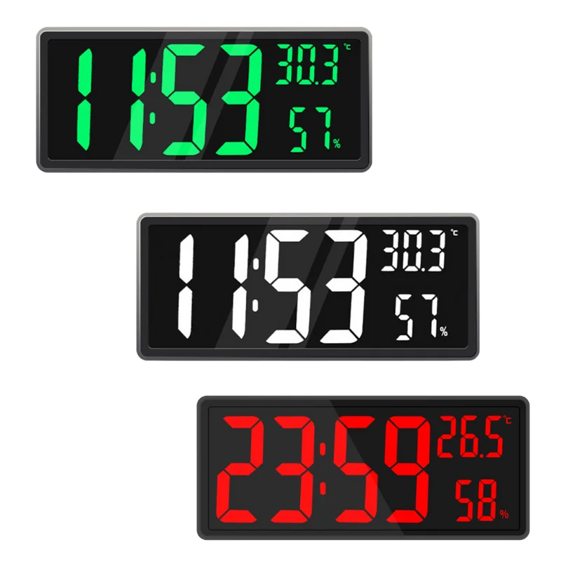 Electronic LED Clock 14 inch Digital Wall Clock Temperature and Humidity Display Night Mode Table Clock 3 Display Modes 12/24H
Electronic LED Clock 14 inch Digital Wall Clock Temperature and Humidity Display Night Mode Table Clock 3 Display Modes 12/24H