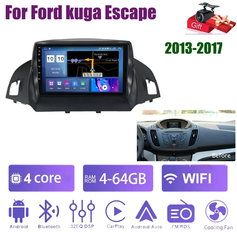 9“Autoradio For Ford kuga Escape 2013-2017 Android Stereo GPS Carplay Car Radio Multimedia Video 2 Din WIFI
9“Autoradio For Ford kuga Escape 2013-2017 Android Stereo GPS Carplay Car Radio Multimedia Video 2 Din WIFI