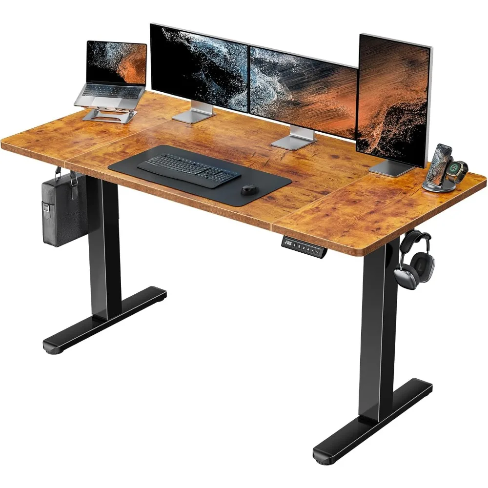 55 x 24 inch Electric Standing Desk, Height Adjustable Table with Headphone Hooks & Cable Manager, Sit to Stand up Desk for Hom
55 x 24 inch Electric Standing Desk, Height Adjustable Table with Headphone Hooks & Cable Manager, Sit to Stand up Desk for Hom