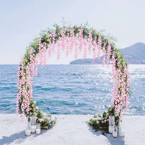 Wisteria Artificial Flowers Thick Silk Vine Hanging Flowers For Home Wedding Gift Party Garden Outdoor Green Grass Decoration
Wisteria Artificial Flowers Thick Silk Vine Hanging Flowers For Home Wedding Gift Party Garden Outdoor Green Grass Decoration