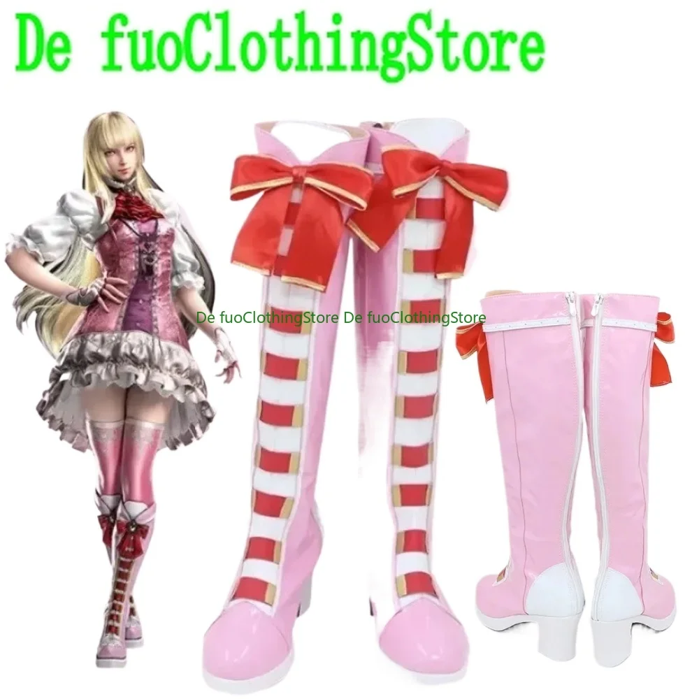 Defuo Clothing TEK KEN 8 Emilie De Rochefort Lili Cosplay Costume Shoes Pink Handmade Faux Leather Boots Halloween Costume Shoes
Defuo Clothing TEK KEN 8 Emilie De Rochefort Lili Cosplay Costume Shoes Pink Handmade Faux Leather Boots Halloween Costume Shoes
