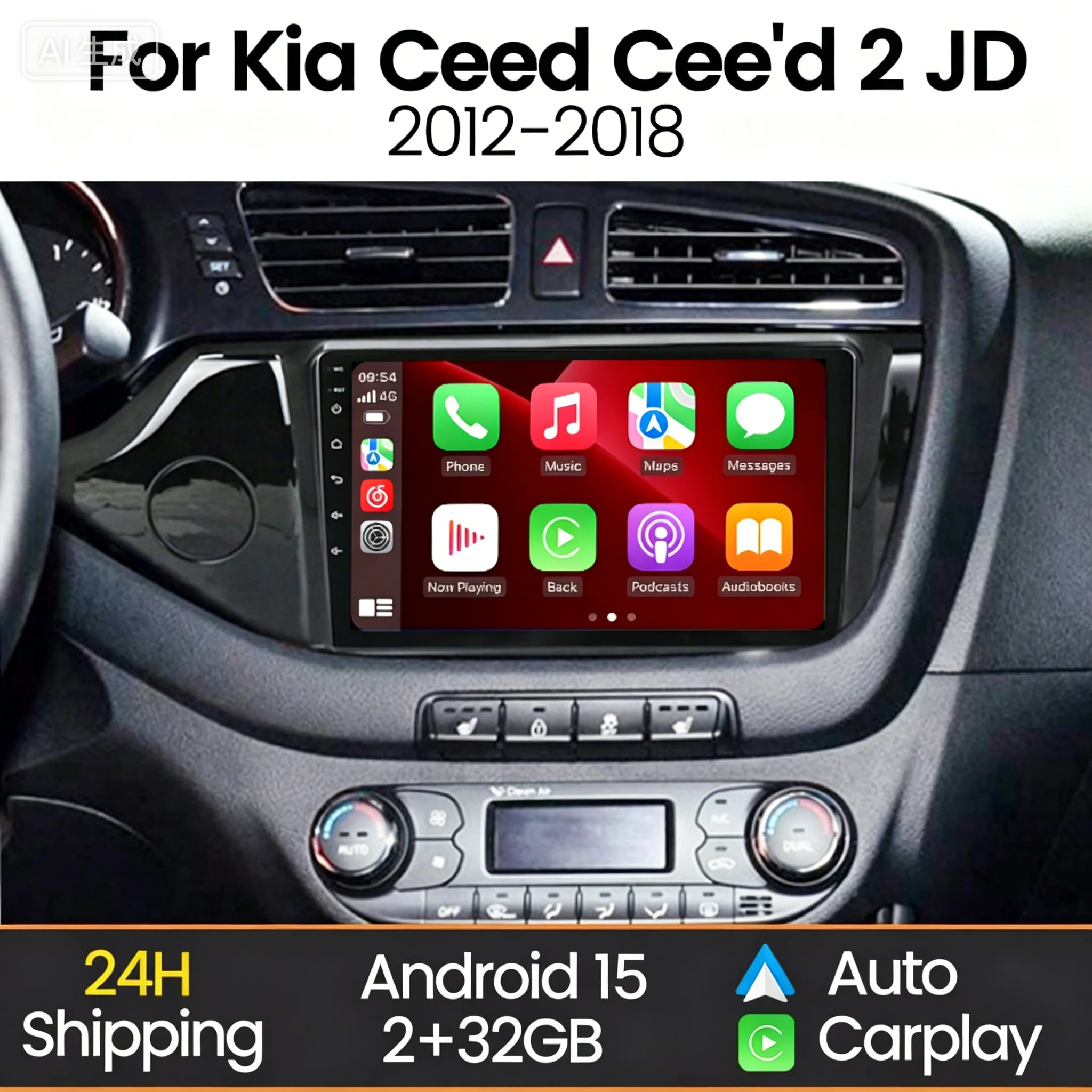 MEKEDE Android Auto Carplay Car Radio Screen For Kia Ceed Cee'd 2 JD 2012-2018 Navigation GPS Multimedia Player WiFi Stereo BT
MEKEDE Android Auto Carplay Car Radio Screen For Kia Ceed Cee'd 2 JD 2012-2018 Navigation GPS Multimedia Player WiFi Stereo BT