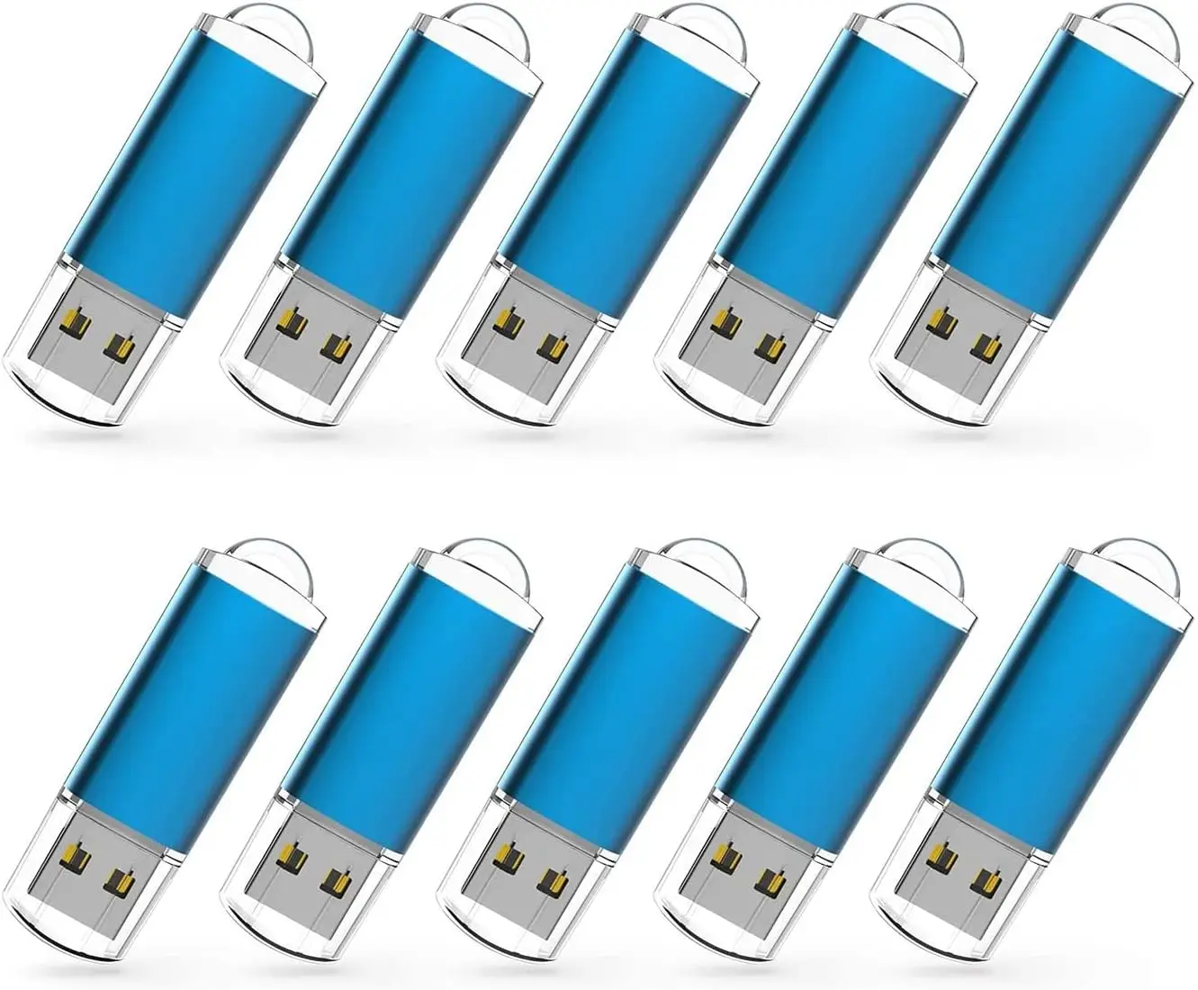 10 Pack 32GB USB Flash Drives, Blue Memory Sticks, Bulk Thumb Drives for Storage
10 Pack 32GB USB Flash Drives, Blue Memory Sticks, Bulk Thumb Drives for Storage