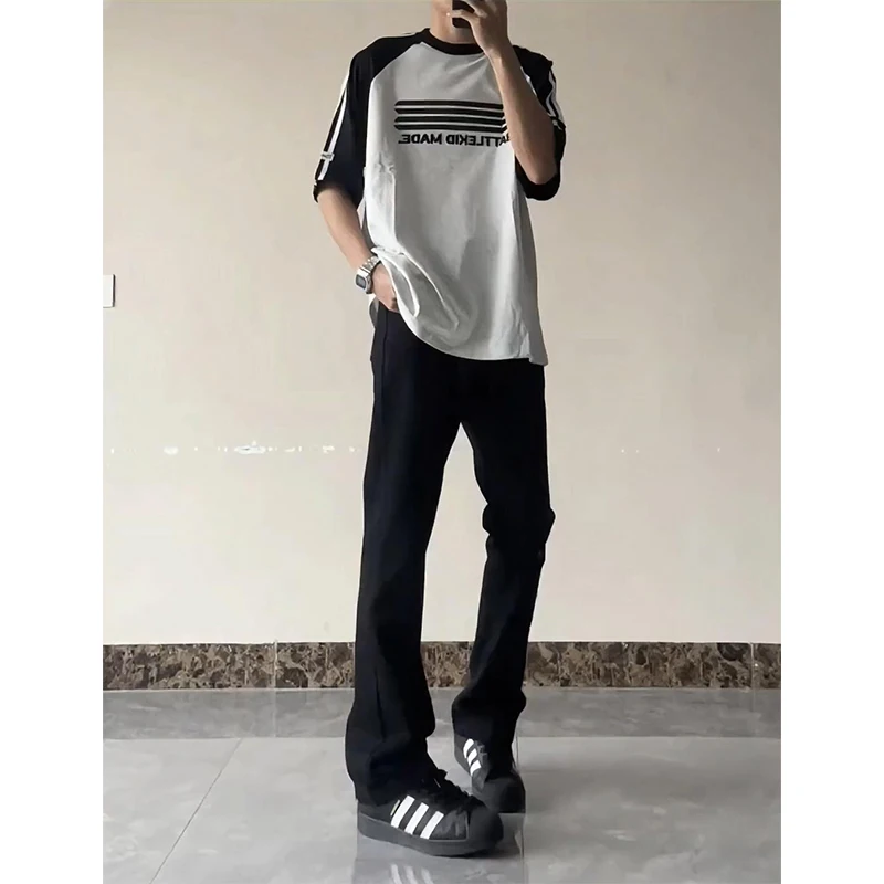 Мужские летние джинсы American Sle Knife: прямые, удлиняющие ноги, с эффектом стройности, расклешенные, с высокой талией, длинные брюки
Мужские летние джинсы American Sle Knife: прямые, удлиняющие ноги, с эффектом стройности, расклешенные, с высокой талией, длинные брюки