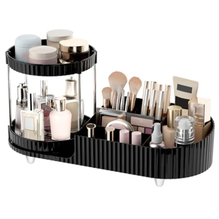 Makeup Organizer Countertop for Vanity with 360 Rotating Perfume Trays, 7-Compartment Skincare Organizers and Make Up Desk Stor
Makeup Organizer Countertop for Vanity with 360 Rotating Perfume Trays, 7-Compartment Skincare Organizers and Make Up Desk Stor