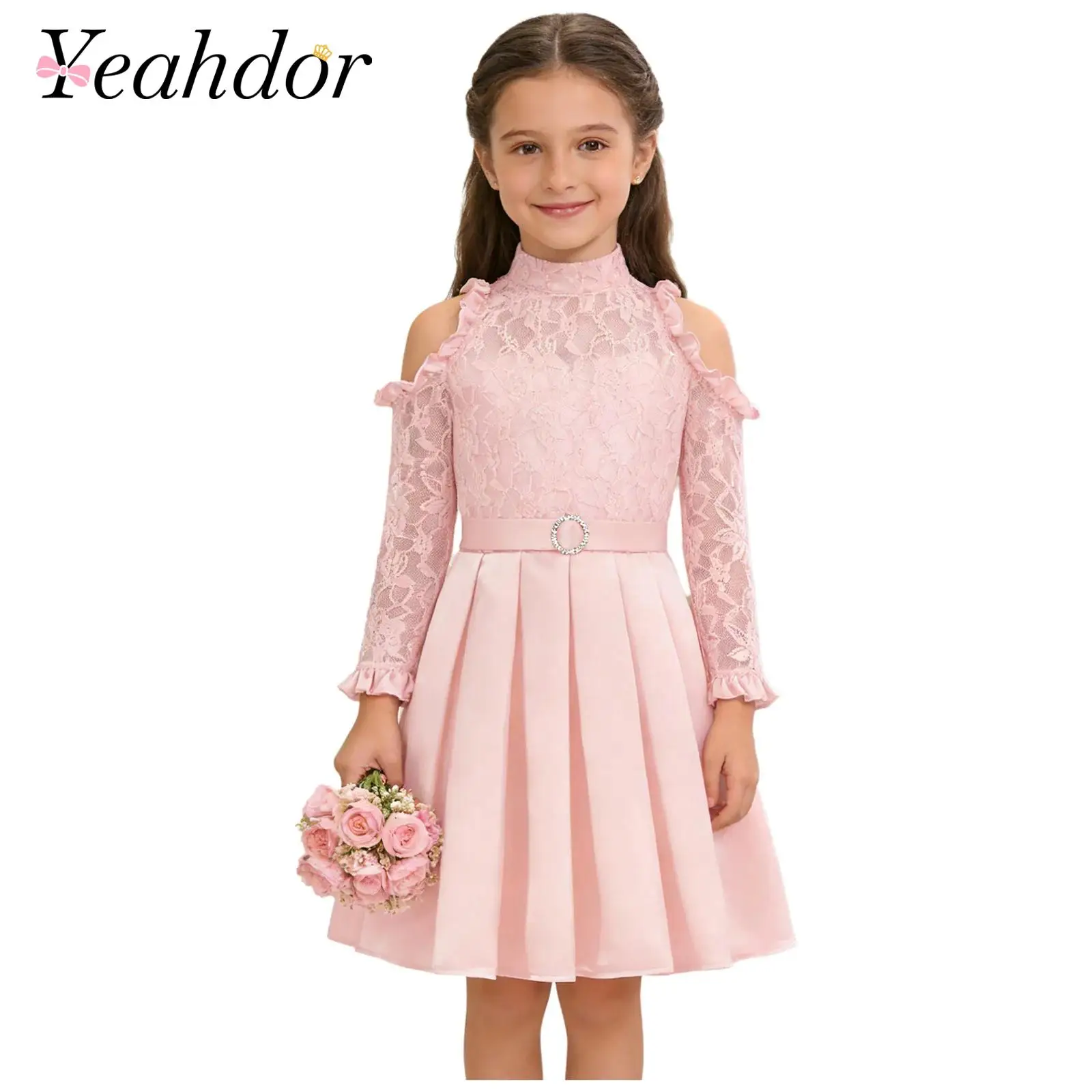Flower Girl Dress Kids Fitst Communion Princess Dresses High Neck Lace Ball Gown Formal Party Dress Birthday Wedding Costume
Flower Girl Dress Kids Fitst Communion Princess Dresses High Neck Lace Ball Gown Formal Party Dress Birthday Wedding Costume