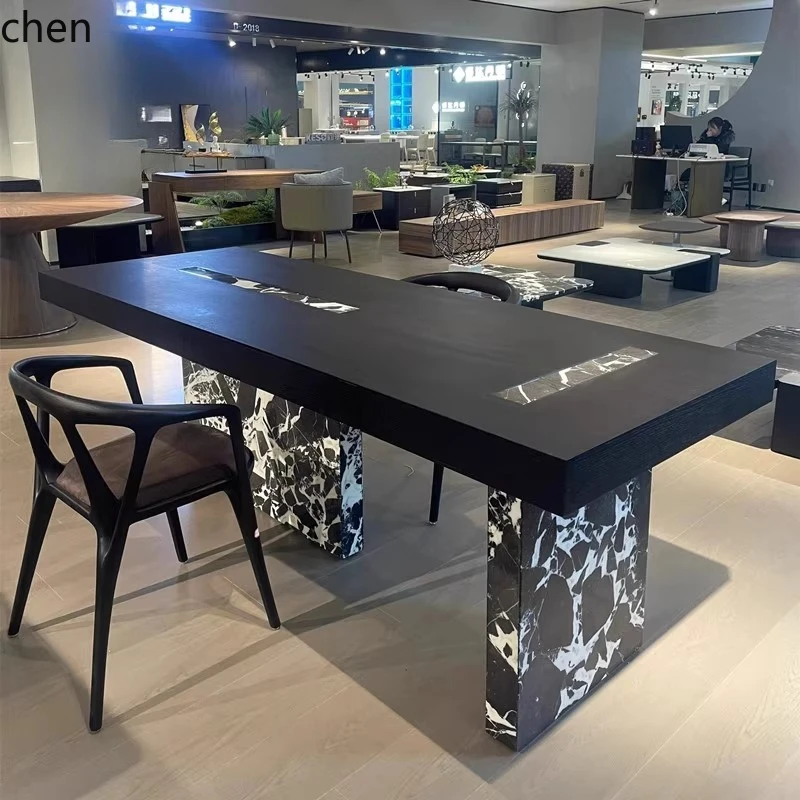 HTT minimalist solid wood tea table simple marble tea table modern Internet celebrity black and white flower dining table
HTT minimalist solid wood tea table simple marble tea table modern Internet celebrity black and white flower dining table