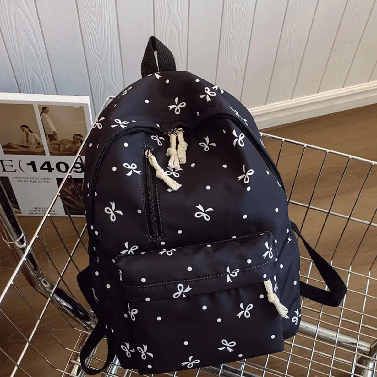 For Daily Use Back To School Season Playful Bow Print Quilted Backpack with Multi Pocket Adjustable Straps Large Capacity
For Daily Use Back To School Season Playful Bow Print Quilted Backpack with Multi Pocket Adjustable Straps Large Capacity