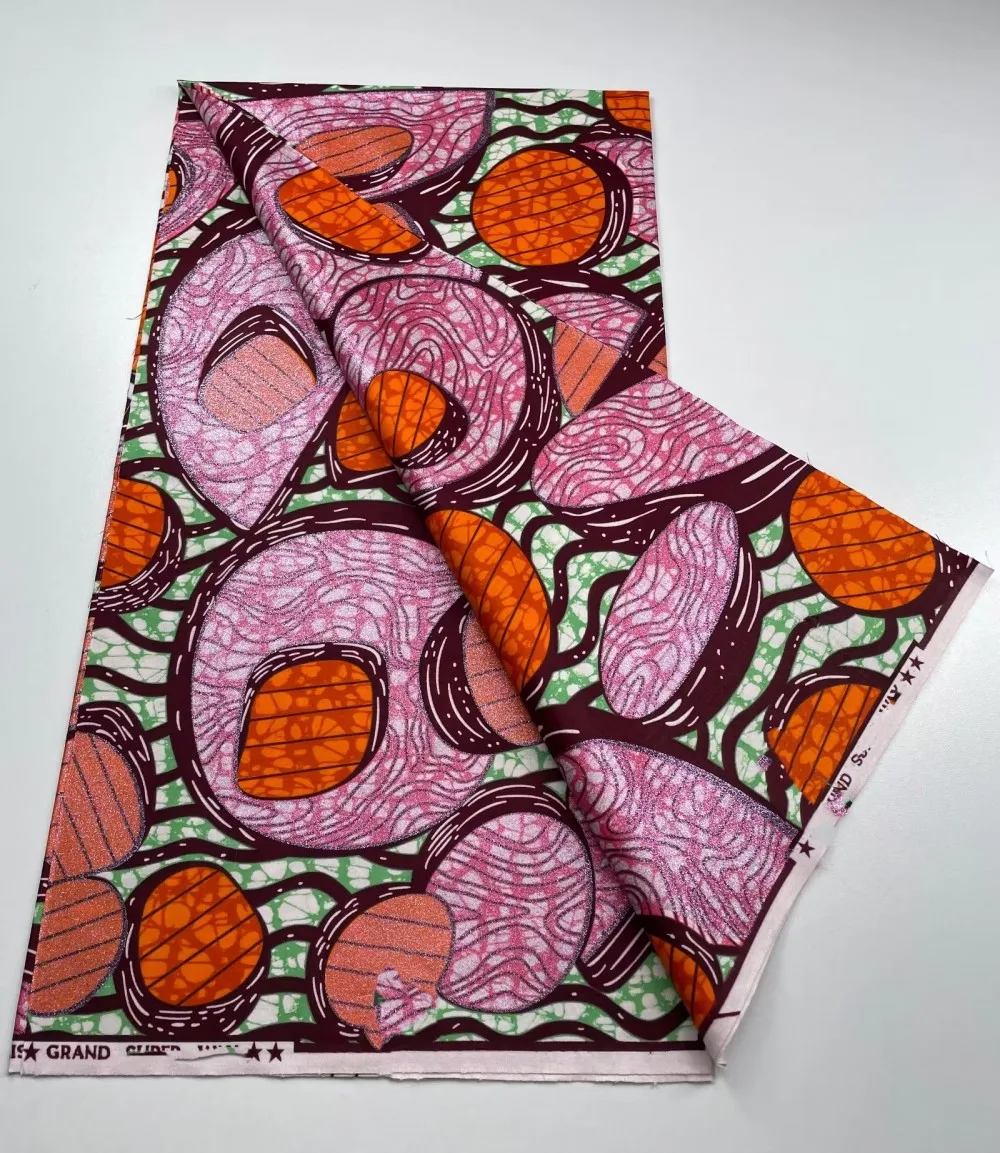 New Nigerian African Wax Fabrics Cotton Print Wrap Batik Ankara High Quality Original Pagne Veritable Super Golden Material 3C6
New Nigerian African Wax Fabrics Cotton Print Wrap Batik Ankara High Quality Original Pagne Veritable Super Golden Material 3C6
