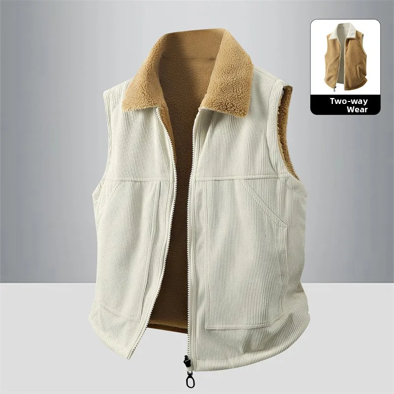 Men's Fce Lined Thiened Autumn Winter Vest Outdoor Sports Workwear Multi ket Fiing Double Sided Wear Warm oulder Pad
Men's Fce Lined Thiened Autumn Winter Vest Outdoor Sports Workwear Multi ket Fiing Double Sided Wear Warm oulder Pad