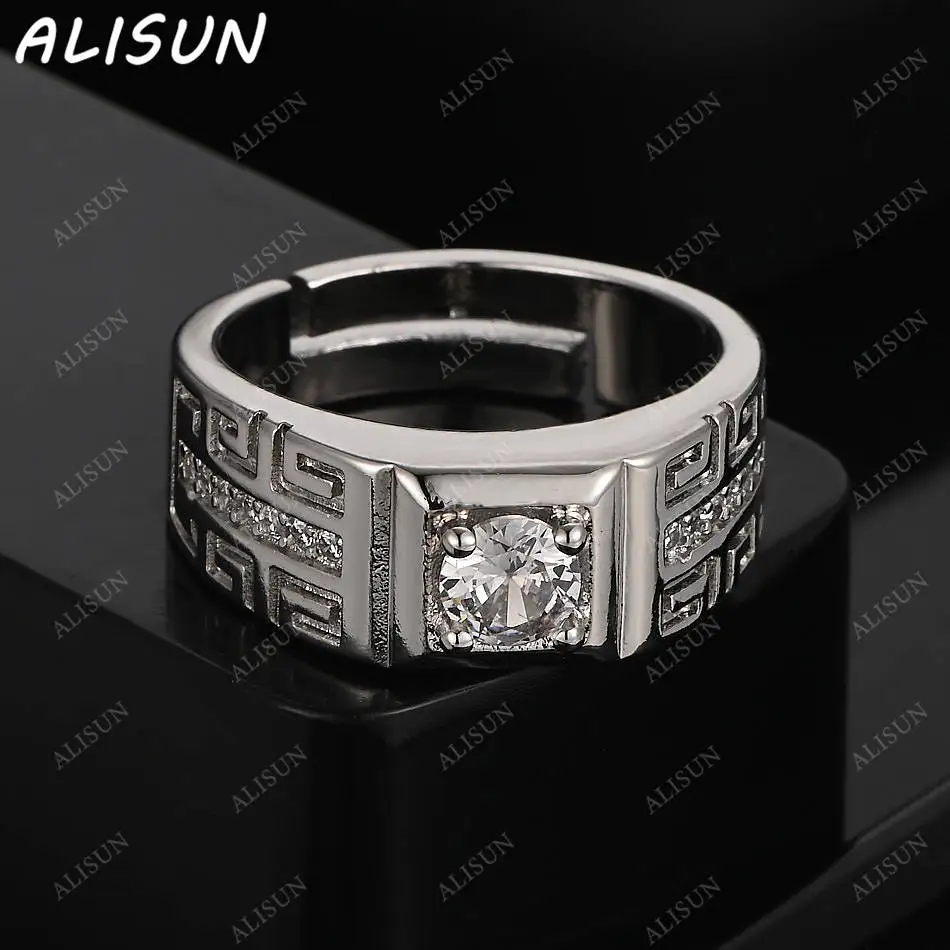 ALISUN 925 Sterling Silver Zircons Wide Open Wedding Ring For Women Men Grace Jewelry Trend Fashionable Birthday Party Gifts 
ALISUN 925 Sterling Silver Zircons Wide Open Wedding Ring For Women Men Grace Jewelry Trend Fashionable Birthday Party Gifts