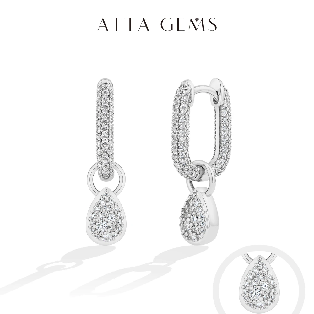 ATTAGEMS 2026 New Full Synthetic Moissanite Earrings Exquisite Water Drop Pendant Hoop Earrings For Women Birthday Party Gifts
ATTAGEMS 2026 New Full Synthetic Moissanite Earrings Exquisite Water Drop Pendant Hoop Earrings For Women Birthday Party Gifts