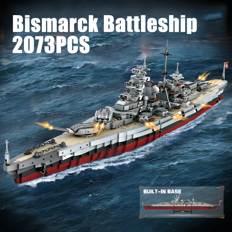 Ww2 German Army 2073PCS Bismarck Battleship Building Blocks Bricks Model Toys Collection Desktop Ornaments Boys Adult Gifts
Ww2 German Army 2073PCS Bismarck Battleship Building Blocks Bricks Model Toys Collection Desktop Ornaments Boys Adult Gifts