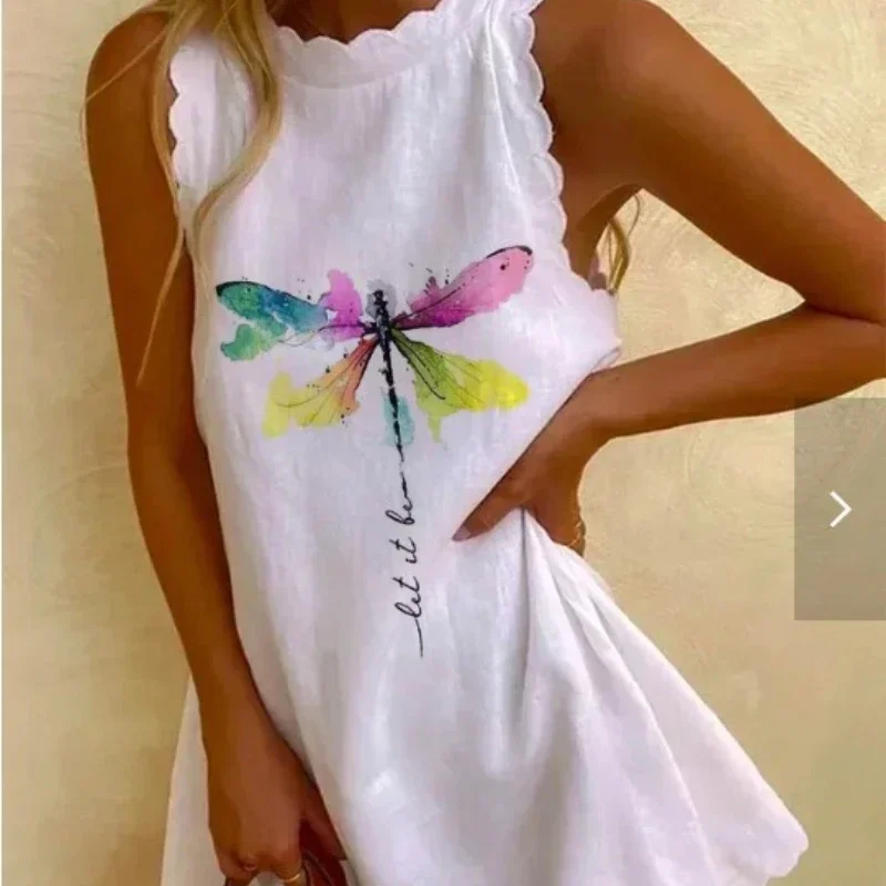 Solid Cotton Linen Mini Dress Women Fashion Simple Wave O Neck Party Dress Casual Summer Sleeveless Tank Loose Beach Dress
Solid Cotton Linen Mini Dress Women Fashion Simple Wave O Neck Party Dress Casual Summer Sleeveless Tank Loose Beach Dress